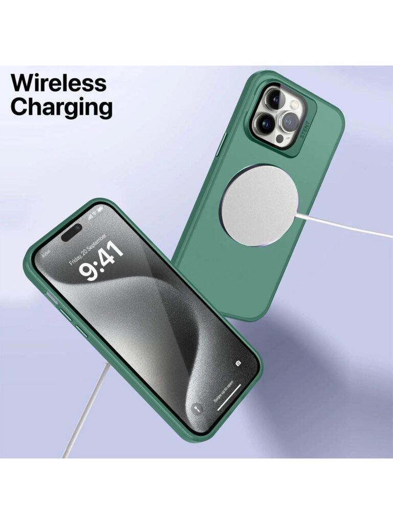 IPhone 15 Pro Back Cover Rime Frosted Magnetic Translucent Case & Stand Holder view 5
