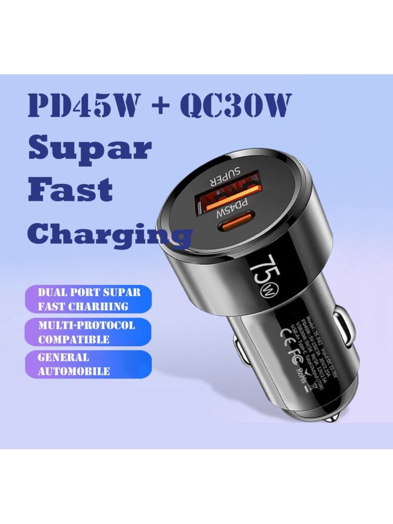 Dual Port Car Mobile Super Fast Charger Adaptor