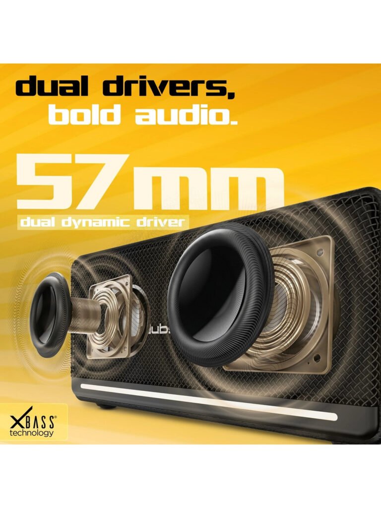 Bassline AMP 18W X-BASS, 57mm Dynamic Driver, 12H Playtime Bluetooth Speaker view 5