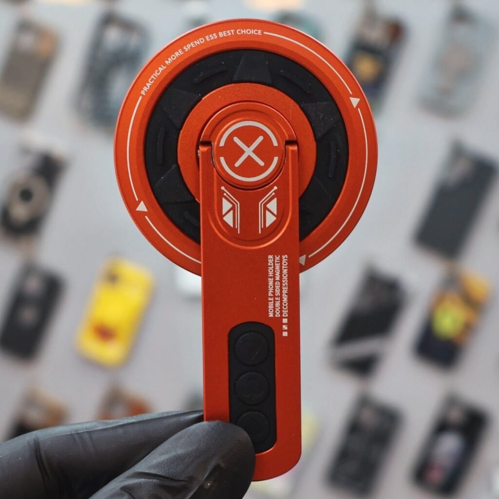 Magnetic 360 Degree Phone Stand-Orange