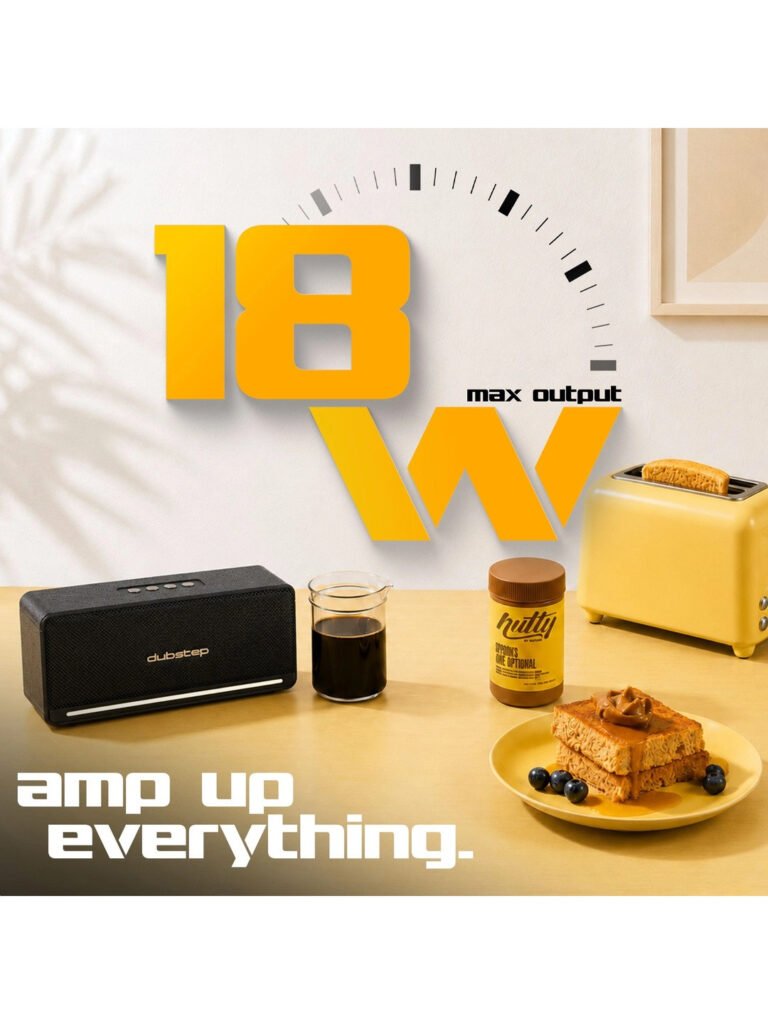 Bassline AMP 18W X-BASS, 57mm Dynamic Driver, 12H Playtime Bluetooth Speaker view 4