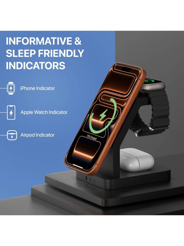 3 In 1 23W Magnetic Mag-Safe Wireless Charger view 2