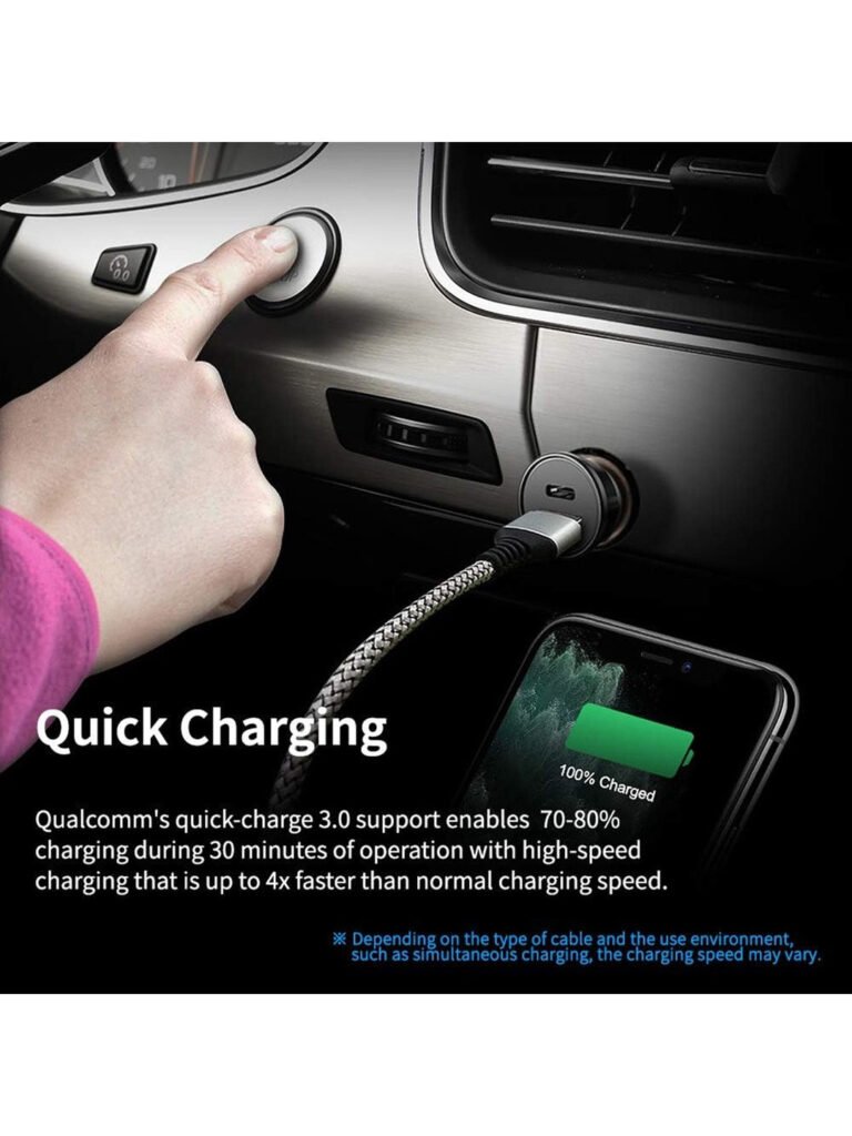 Dual Port Car Mobile Super Fast Charger Adaptor view 5