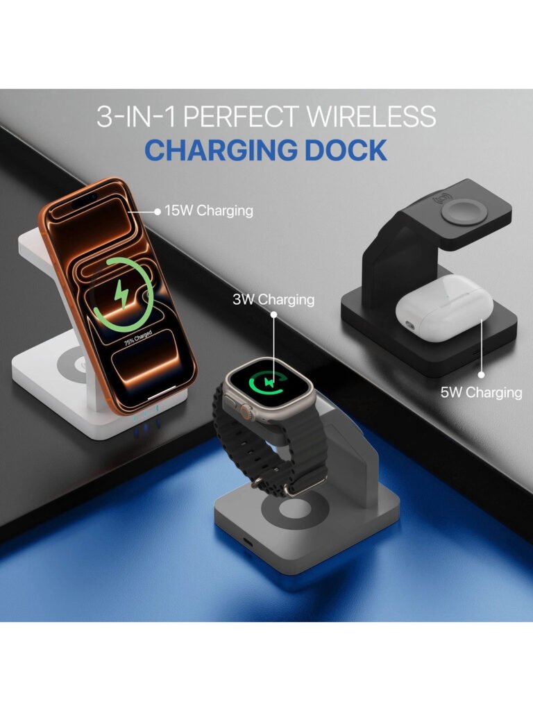 3 In 1 23W Magnetic Mag-Safe Wireless Charger view 3