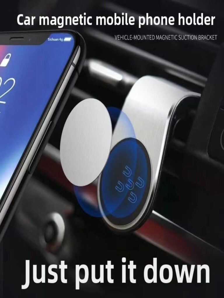 L Type Bracket Car Air Vent Mount Magnetic Phone/Mobile Holder view 3