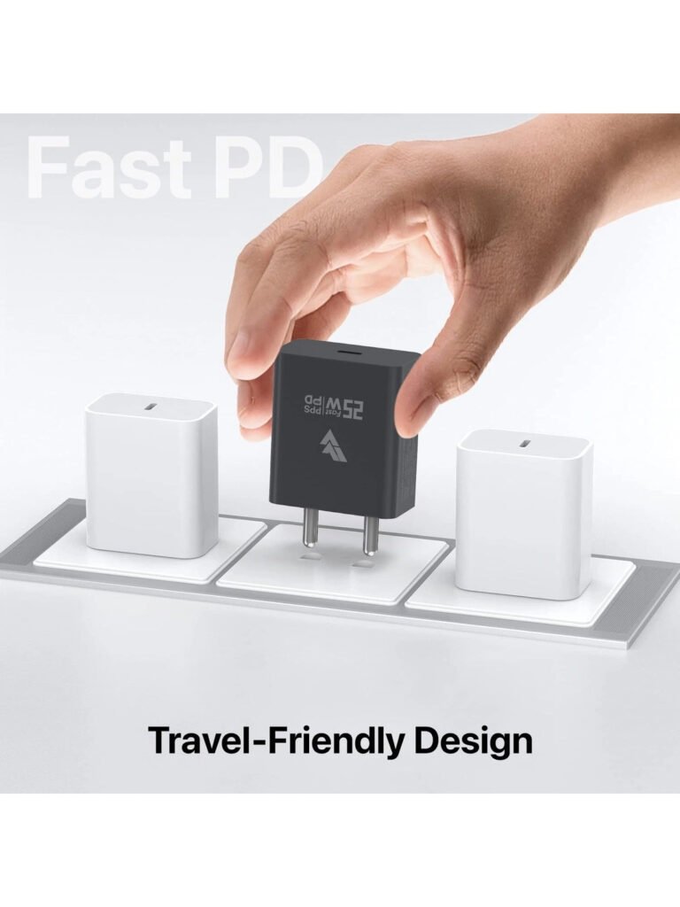 25W Supper Fast Charging Adapter with Type-C Cable for Samsung- Grey view 3