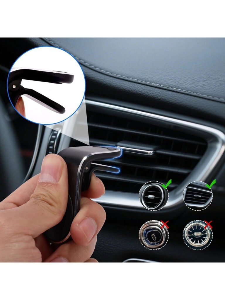 L Type Bracket Car Air Vent Mount Magnetic Phone/Mobile Holder view 5