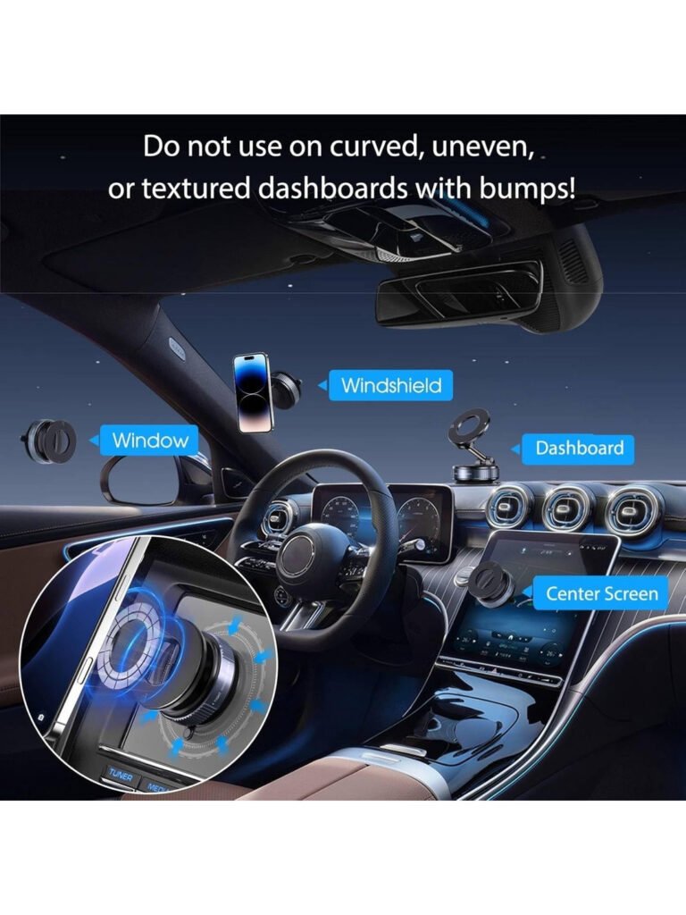 Car Phone Holder for MagSafe 360 Adjustable Dashboard Mobile Suction view 2