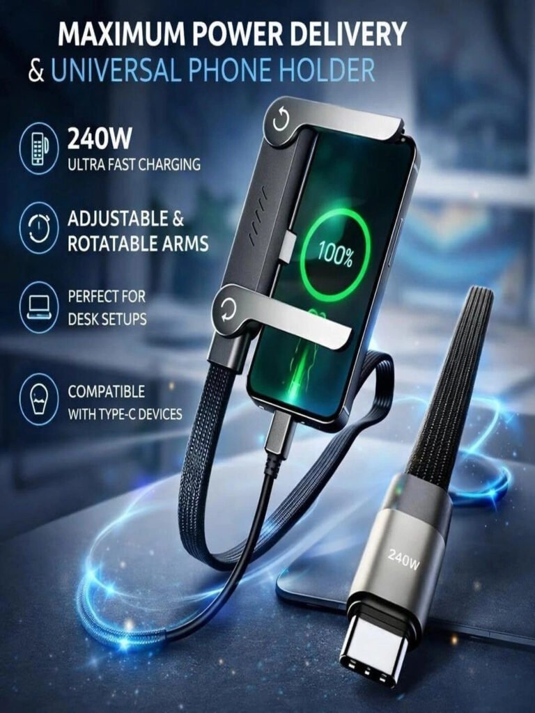 240W C-Type Fast Charging Cable view 2