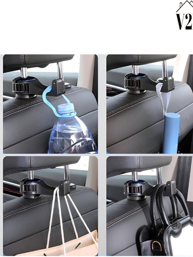 Black Phone Holder Car Seat Hooks view 5