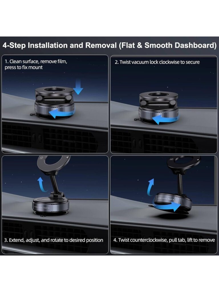 Car Phone Holder for MagSafe 360 Adjustable Dashboard Mobile Suction view 4